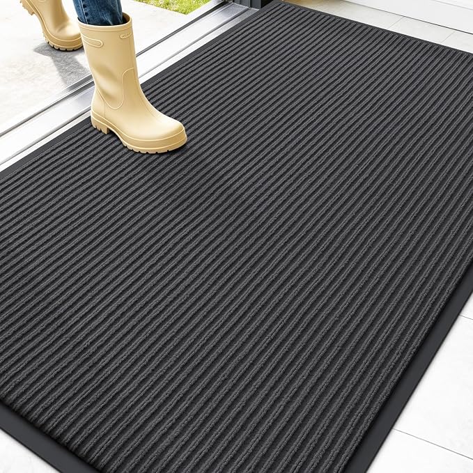 OLANLY Front Door Mat Indoor Outdoor Entrance, Waterproof Heavy Duty Doormat