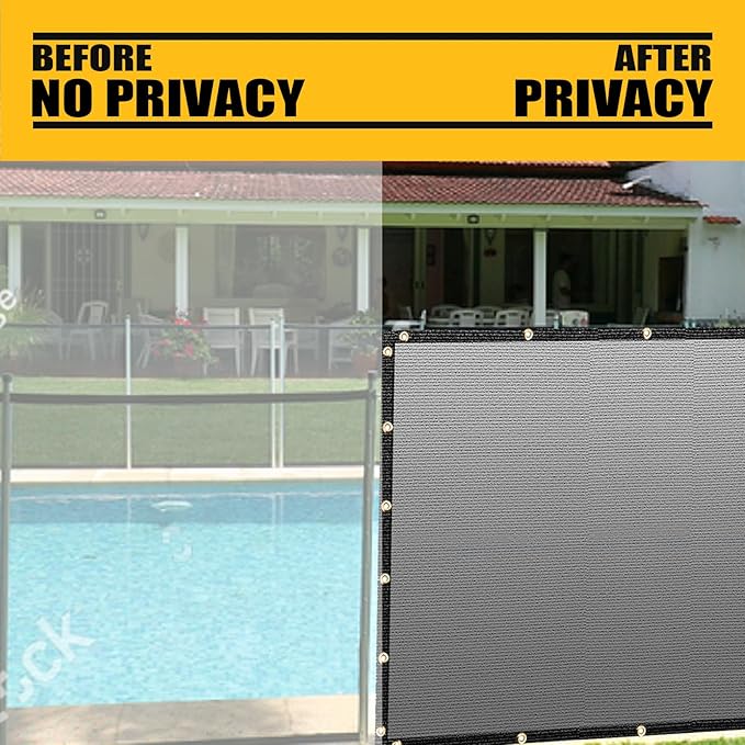 Customized 4' x 158' Beige Fence Privacy Screen,with Bindings & Grommets,Heavy Duty for Gardens Backyard Patio Tennis Court Pool Construction Project Outdoor Events,We Make Custom Sizes