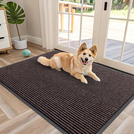 OLANLY Front Door Mat Indoor Outdoor Entrance, Waterproof Heavy Duty Doormat