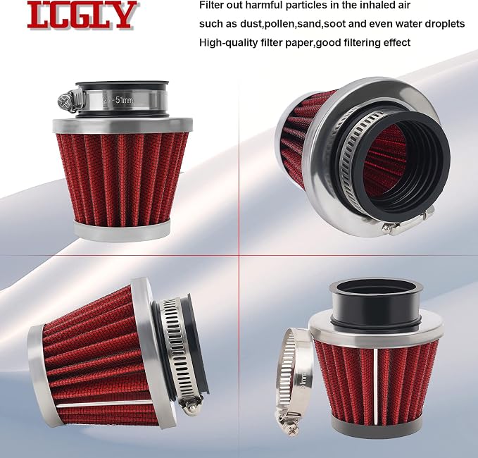 2PCS 42mm Universal Air Filter For GY6 125CC 150CC 200CC 250CC Dirt Bike ATV