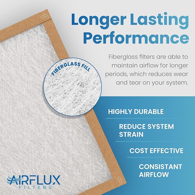 Fiberglass Air Filter -18x25x1Air Filter 12 Pack