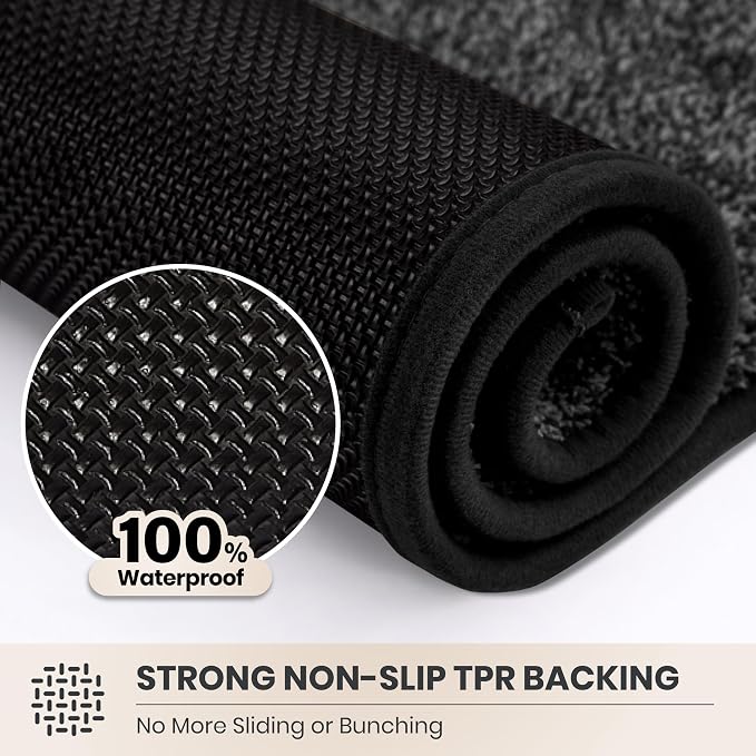 PURRUGS Dirt Trapping Door Mat 31.5" x 70", Non-Slip Machine Washable Entryway