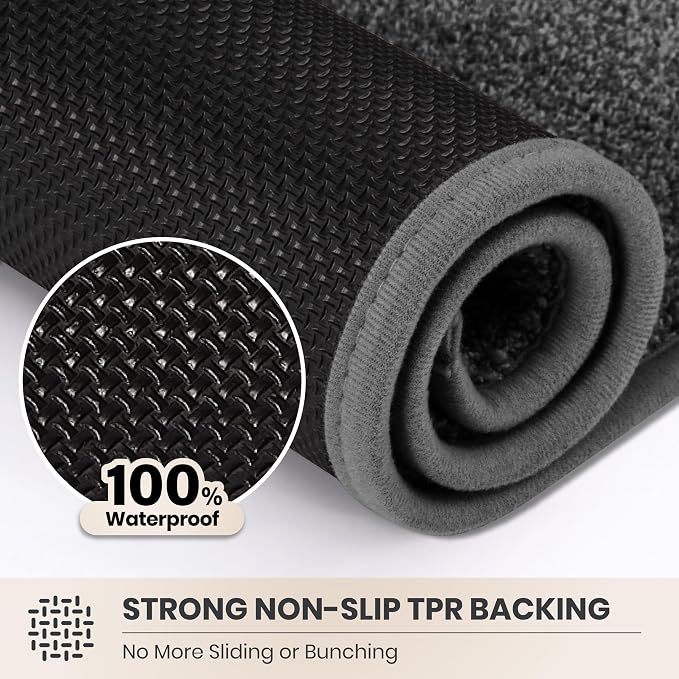 PURRUGS Dirt Trapping Door Mat 20" x 31.5", Non-Slip Machine Washable Entryway