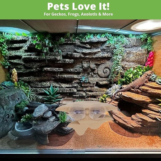 Mushroom Decor for Reptile Tank, Fish Tank, Pet-Safe Bearded Dragon Tank Accessories, Realistic Terrarium Plants for Crested Geckos, Frogs (Rainbow Trio Cap, Randomly Shipped from 3 Styles)