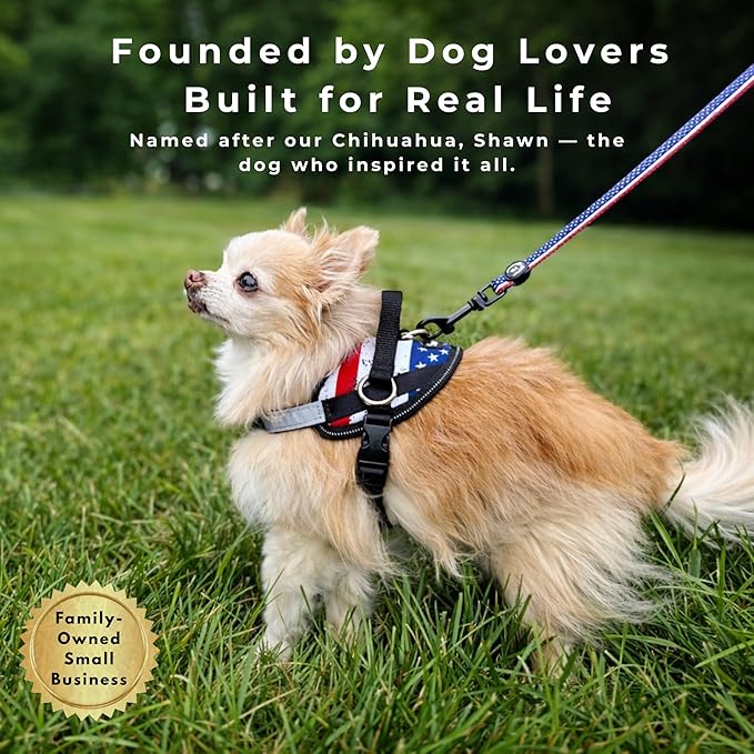 ShawnCo Essential Dog Harness, No-Pull Pet Vest with 3 Leash Clips, No Choke, Reflective, Adjustable and Padded, for Easy Walking and Training for Small, Medium and Large Dogs (Military Camo, XS)