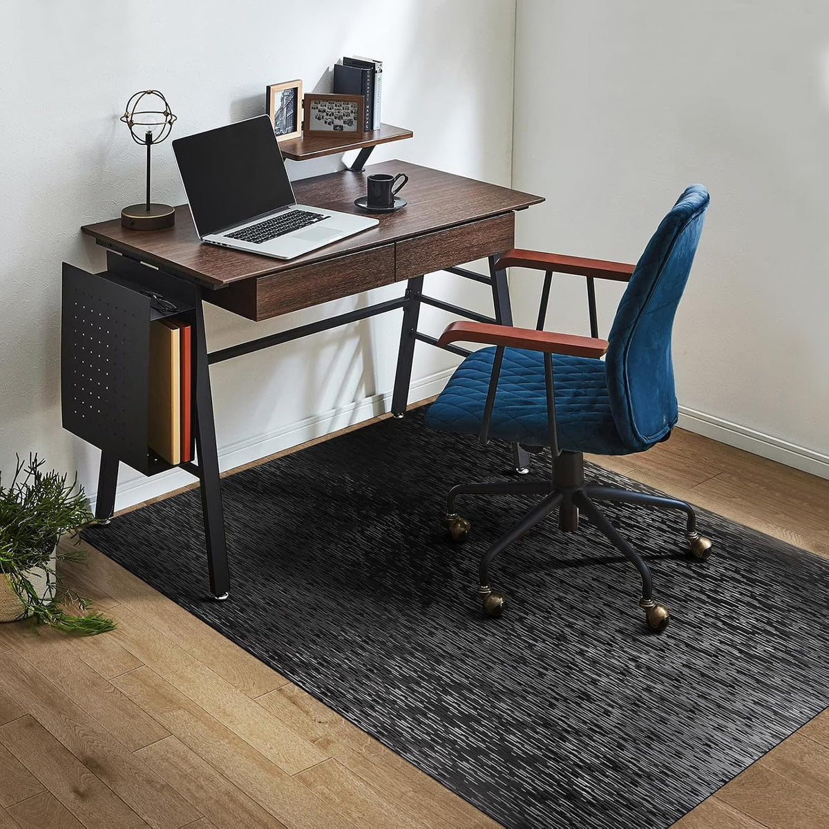 Office Chair Mat, TYDLE 59"x75" Large Chair Mat for Hard Floor, Vinyl Mat for Gaming Chairs, Slip Resistant Rolling Computer Under Desk Mat for Hardwood Floor, Black