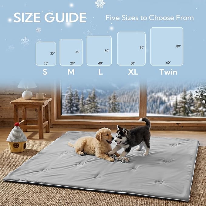 Soulbond Cooling Blanket for Medium Dogs - Q-MAX>0.45, Washable Cool Pet Cats Throw Blanket for Hot Weather, Self-Cooling Soft Dog Mat for Bed Crates Couch Sofa Cars(29"x40", Dark Gray)