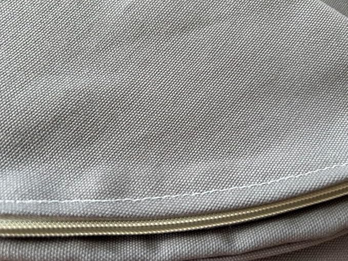 Organic Cotton Canvas Dog Bed: Removable Cover, Natural Fill - Made in USA (Blue Gray, XX Large 50" x 8" inches)