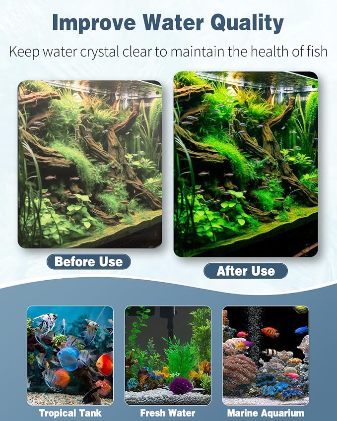 Pawfly 6 Pack Aquarium Bio Sponge Fitler Media, 6.3" x 5.5" x 0.8" Cut-to-Size