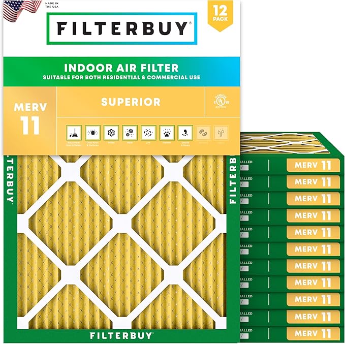 Filterbuy 16x22.25x1 Air Filter MERV 11 Superior Pet & Allergy Defense