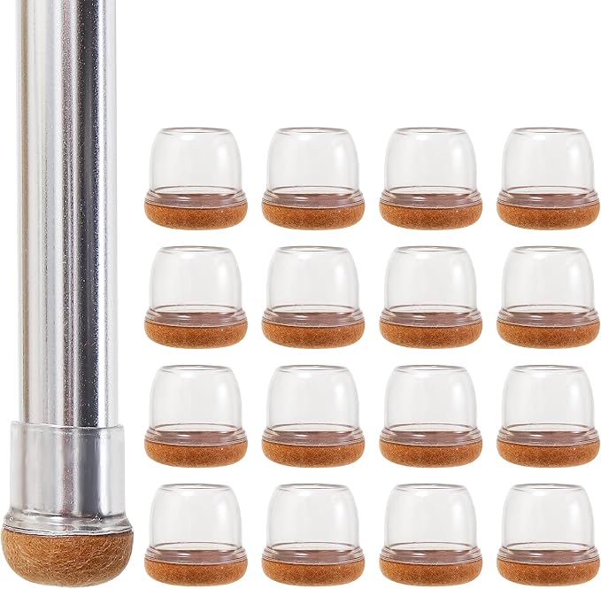 16Pcs Small Silicone Chair Leg Caps 1 1/4 inch, Furniture Pads