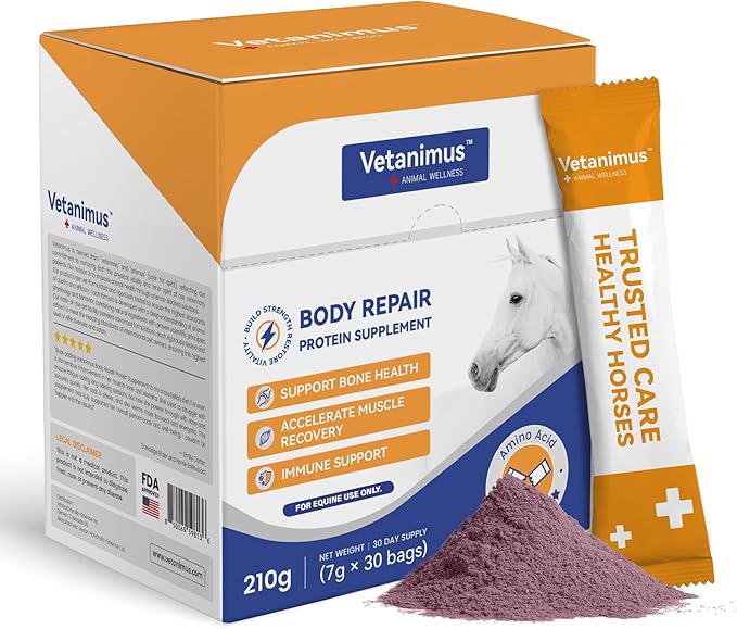 30-Day Supply Equine Body Repair Protein Supplement-Amino Acids Speed up Muscle Recovery After Exercise Promote Muscle Growth and Healthier Joints