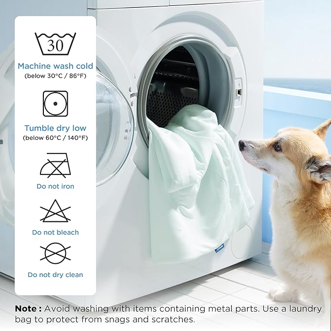 Bedsure Cooling Blanket for Medium Dogs with Breathable Air-Core Fill Q-MAX>0.4 - Dog Cooling Mat Soft, Lightweight Pet Cat Throw Cold Blanket Washable for Summer, Pale Jade, 30x40
