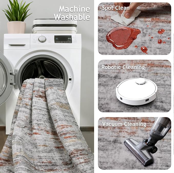3x8 Runner Rug Non Slip Washable Rugs