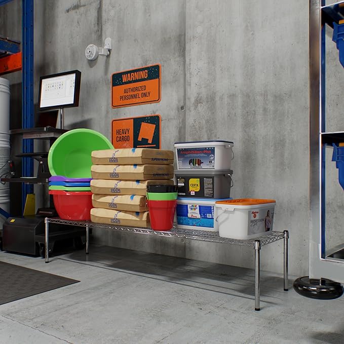 18" Deep x 72" Wide x 14" Height Wire Shelving Kit | 1-Tier | NSF Commercial Storage Rack Unit