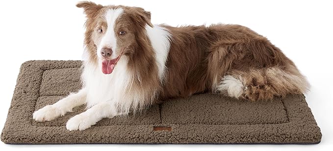 Bedsure Washable Dog Crate Bed for Large Dogs, Soft Foam Floor Pet Mat, Versatile Lightweight Pet Crate Pad for Cages