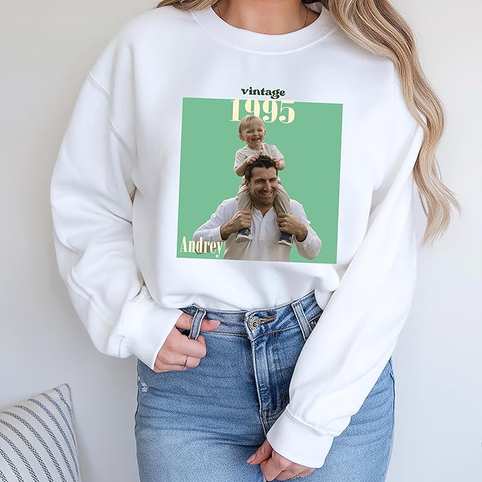 Nazenti Custom Photo Shirt, Personalized Tshirt for Mom, Dad, Grandma, Pet Lovers Gifts, Mama Gift for Women, Christmas Shirt
