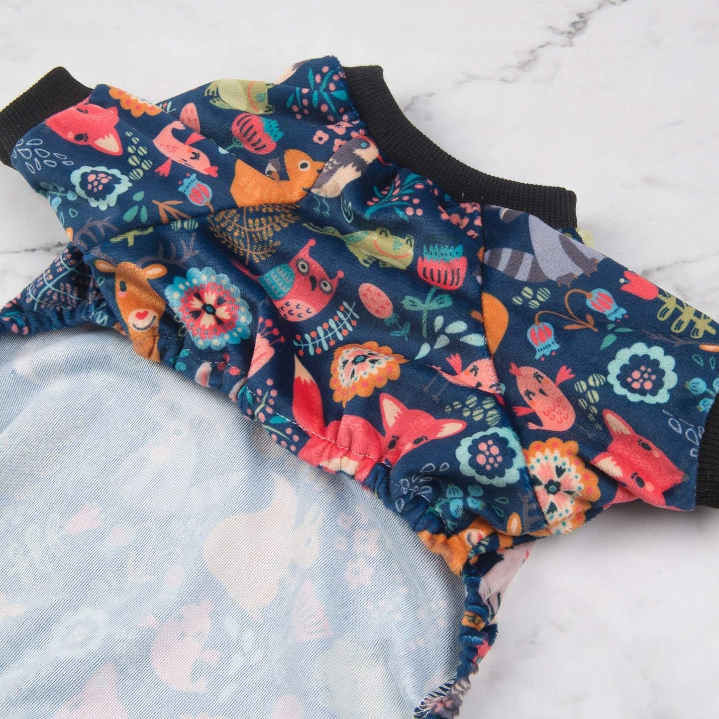 CuteBone Small Dogs Outfit Soft Puppy Onesies Pjs Dog Pajamas Pet Coat Cat Apparel Comfy Doggie Jumpsuit Bodysuit for All Seasons P75XL