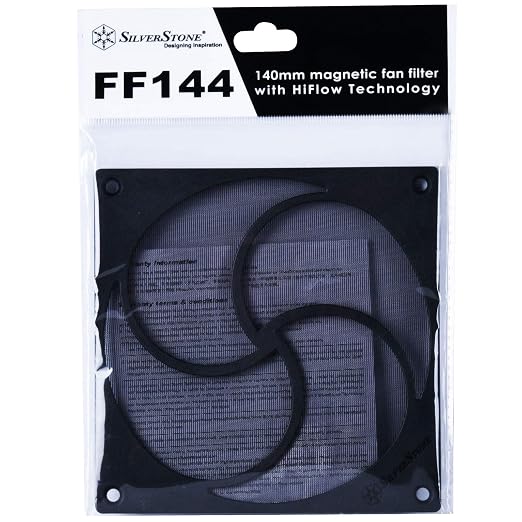 Silverstone Technology FF144 HiFlow Magnetic 140mm Fan Filter, SST-FF144B