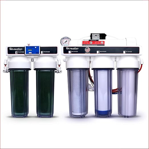 LiquaGen- Aquarium Reef Reverse Osmosis Deionization Water Filter System + TDS