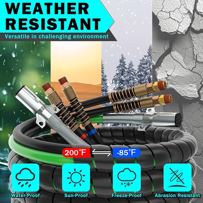 CheeMuii 15 FT Semi Truck Air Line Kit