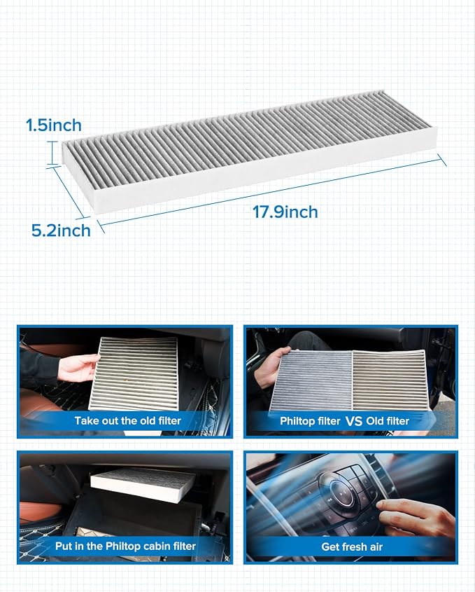 PHILTOP ACF032 Cabin Air Filter, Replacement