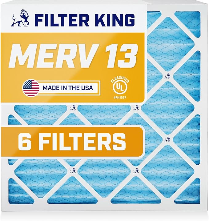 Filter King 16x20x2 Air Filter | 6-PACK | MERV 13 HVAC Pleated A/C Furnace