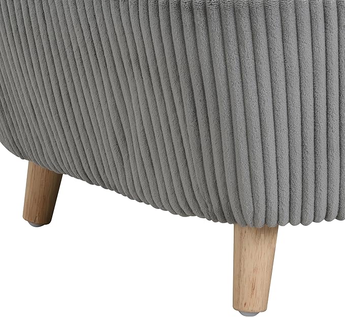30''inch Bed Frame for Large Dogs, Modern Pet Sofa, Elevated Dog Couch Bed with Wooden Legs, Oval Small Dog Bed, Cozy Tufted Cushion Pet Furniture (Grey)