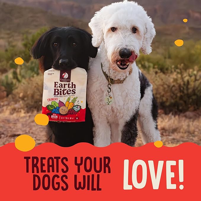 Earthborn Holistic EarthBites Crunchy Grain-Free Dog Treats with Bison 10 oz