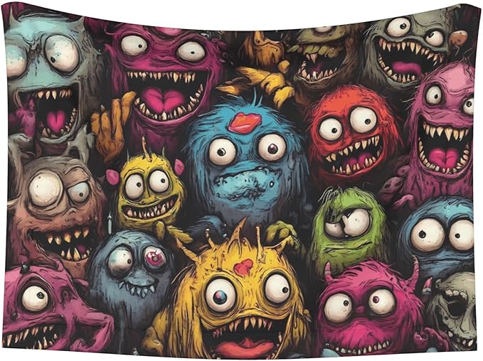 Waterproof Dog Blanket Soft Pet Blanket for Puppy Cat, Fleece Cat Throw Blankets for Furniture Bed Couch Sofa Reversible - Monstrous Cartoon Characters