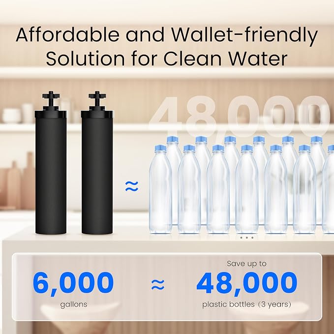 Waterdrop Gravity-fed Water Filtration System, NSF/ANSI 42&372 Certified Black