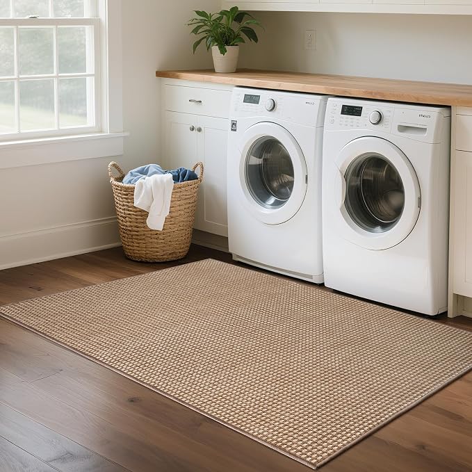 YDKGL 3x5 ft Area Rug Entryway Runner Rug Non Slip Washable, Boho Woven Kitchen