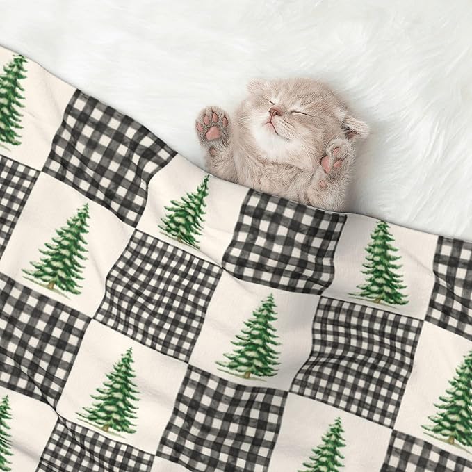 Buffalo Plaid Pet Blanket - Dog Throw Blanket 23x16 Couch Blankets for Puppy Dogs Cats