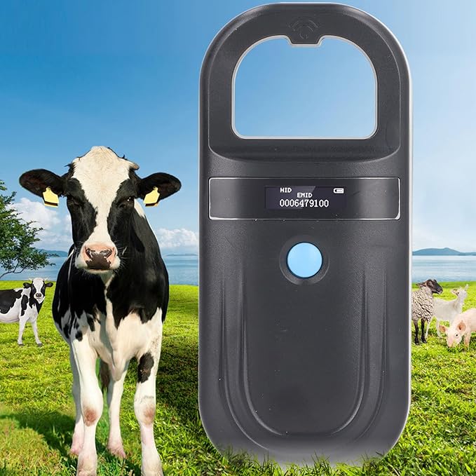 LiebeWH Pet Microchip Scanner Rechargeable Animal Tag Reader with LED Display Supports ISO11784 85 FDX B and EMID for Small Animal Management, LiebeWHxvrzpha0nd