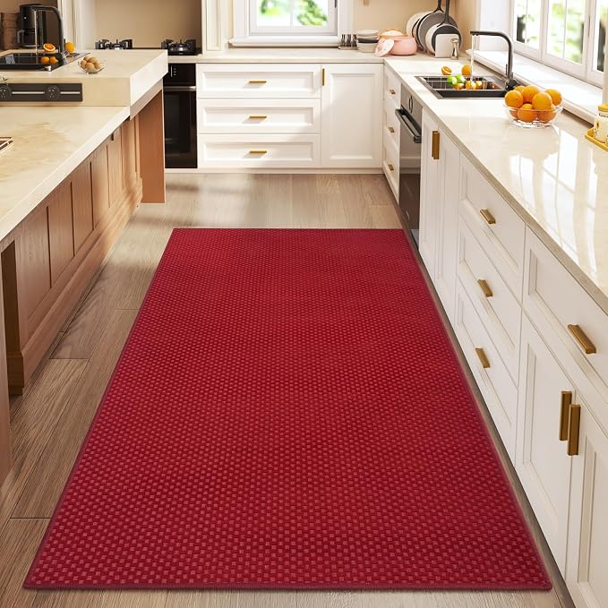 YDKGL 3x5 ft Area Rug Entryway Runner Rug Non Slip Washable, Boho Woven Kitchen