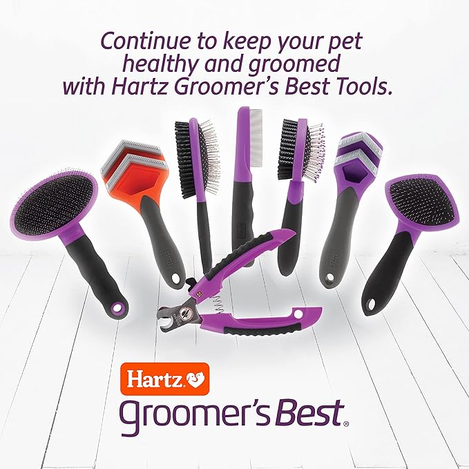 Hartz Groomer's Best Small Slicker Brush for Cats and Small Dogs, Black/Violet, 1 Count
