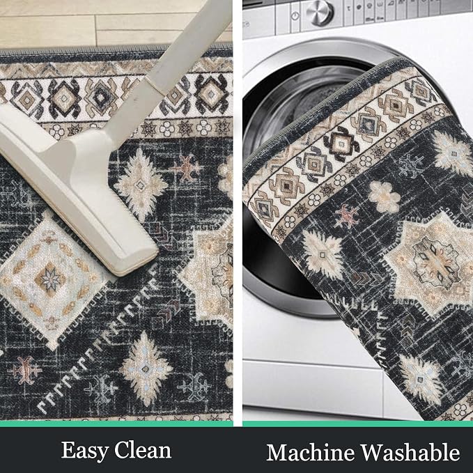 HEBE Boho Kitchen Rug Sets 3 Piece