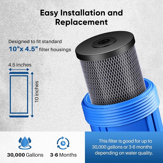 PUREPLUS Coconut Shell Water Filter Cartridge | Activated Carbon Block CTO |