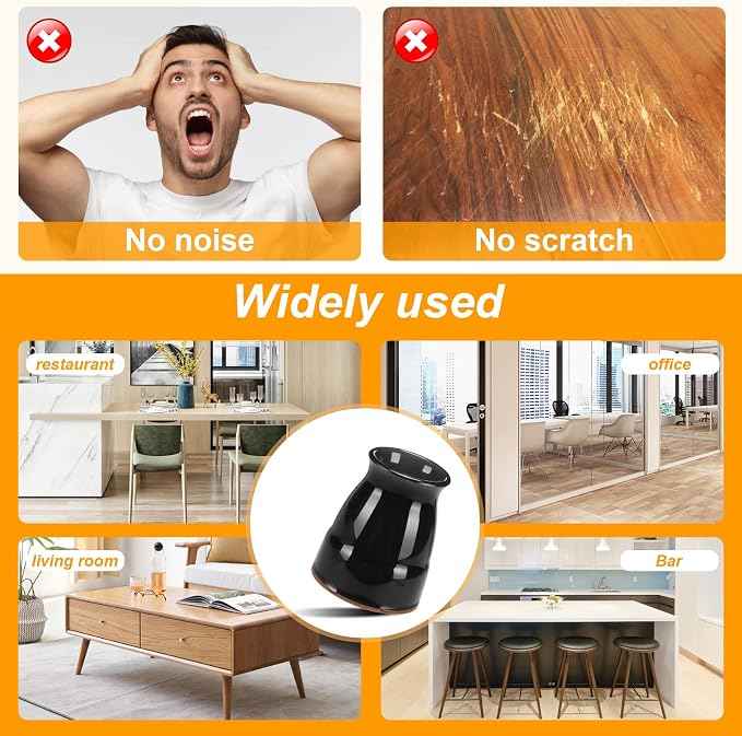 CHUNZEXI 36 Pack Extra Small Chair Leg Floor Protectors