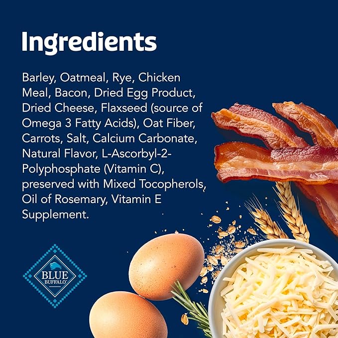 Blue Buffalo Health Bars Crunchy Dog Biscuits, Oven-Baked with Natural Ingredients, Bacon, Egg & Cheese, 3.5-lbs Box (Pack of 3)