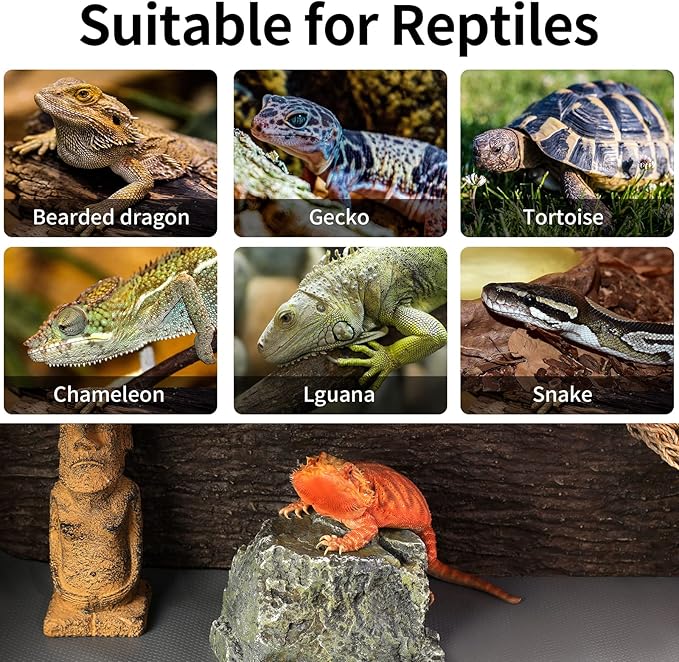 Bearded Dragon Mat 1Pack 18x36, Reptile Tank Accessories, Terrarium Liner Bedding, Non-Adhesive Reptile Substrate Mat for Bearded Dragon, Leopard Gecko, Lizard, Tortoise, Iguana Tank
