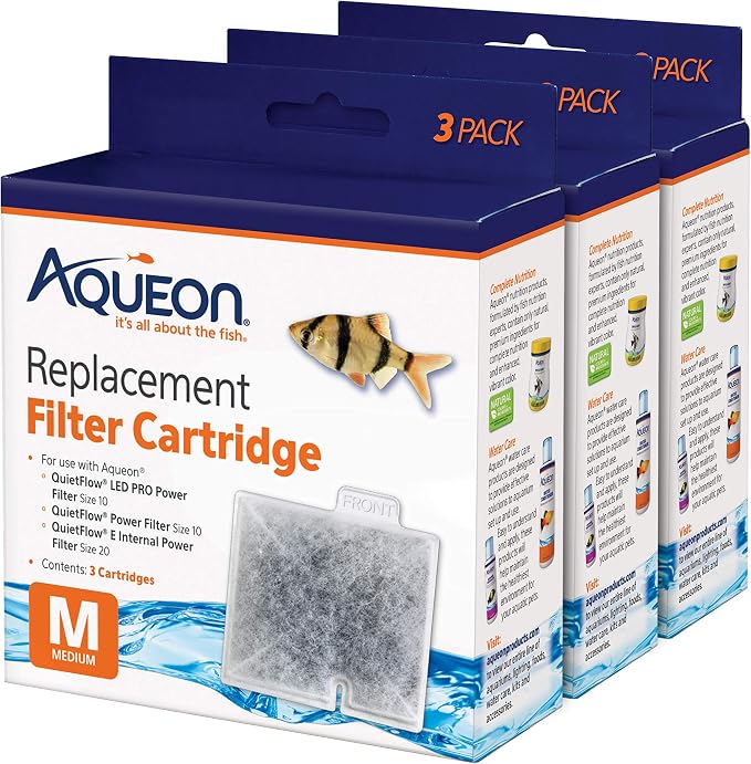 Aqueon Aquarium Fish Tank Replacement Filter Cartridges Medium