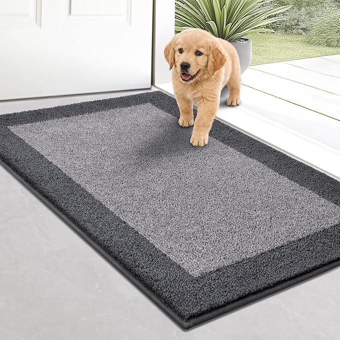 Indoor Door Mat 20" x 32", Washable Kitchen Rug, Non Slip Entryway Rug