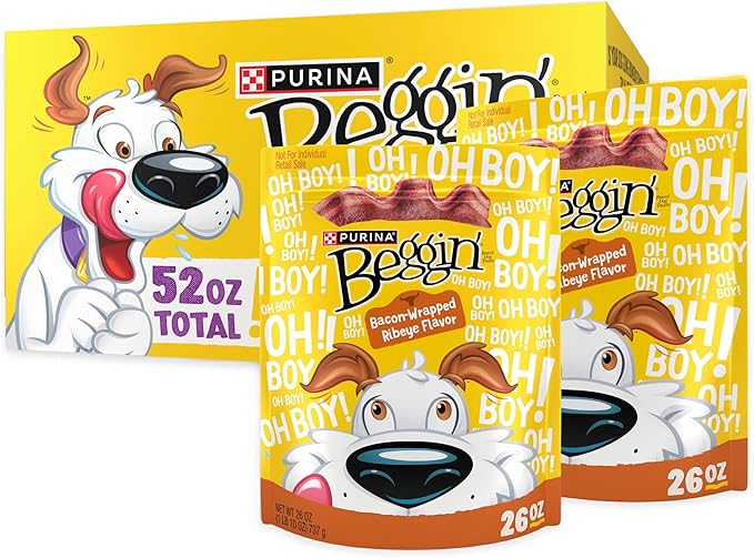 Purina Beggin’ Bacon-Wrapped Ribeye Flavor Dog Treats - 52 oz. Box