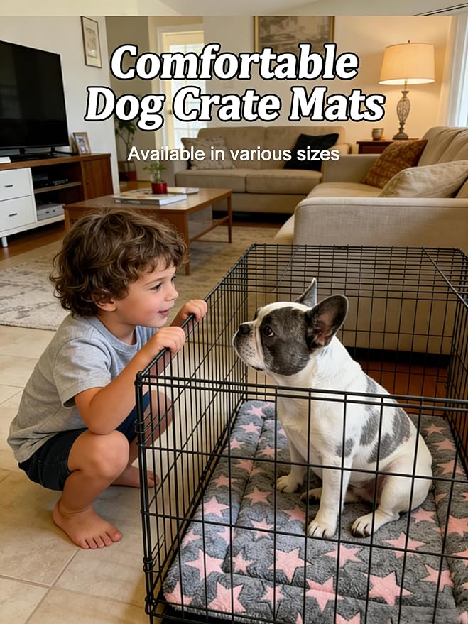 Dog Bed Mat - Reversible Dog Crate Bed Mats, Soft & Breathable Kennel Pad, Durable Crate Bed for Small Dogs & Cats