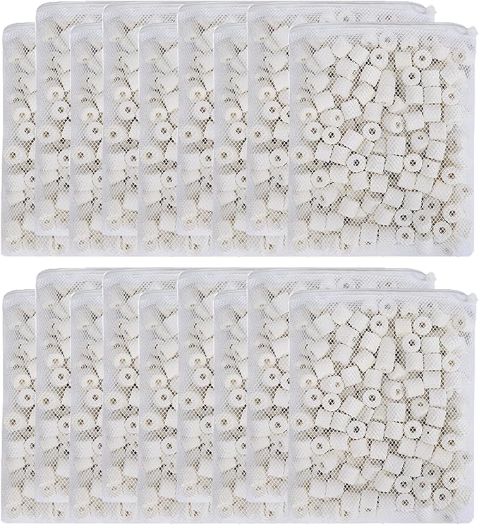 JIHAQUA Aquarium Bio Ceramic Rings 18 lbs Filter Media for Pond Fish Tank Canister Filter