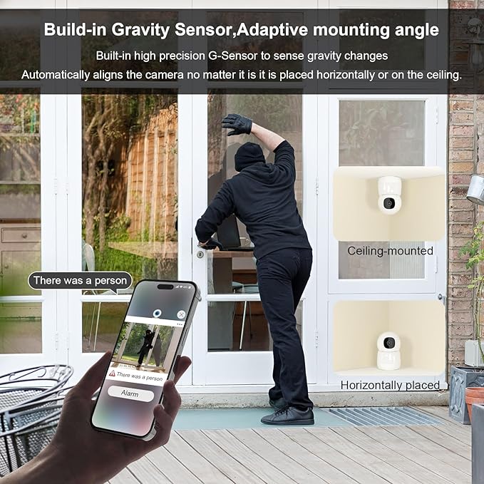 Camera for Home Security, 4MP Pet Camera with Speaker for Dog/Cat, WiFi Camera Indoor Wireless Home Security with Phone App, Auto Tracking/Super Night Vision/2 Way Talk, Cloud/SD Card Storage