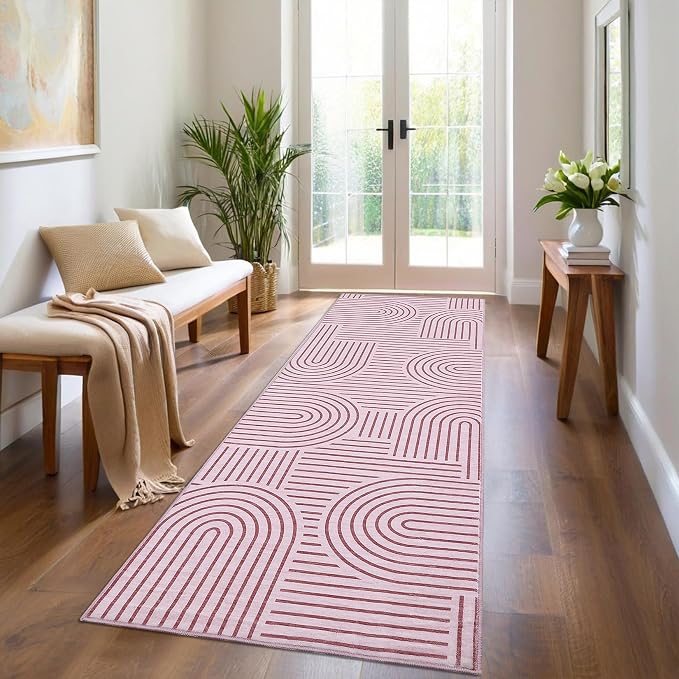 ROYHOME Modern Rug 2x6 Runners for Hallways, Abstract Kitchen Runner Rugs Non