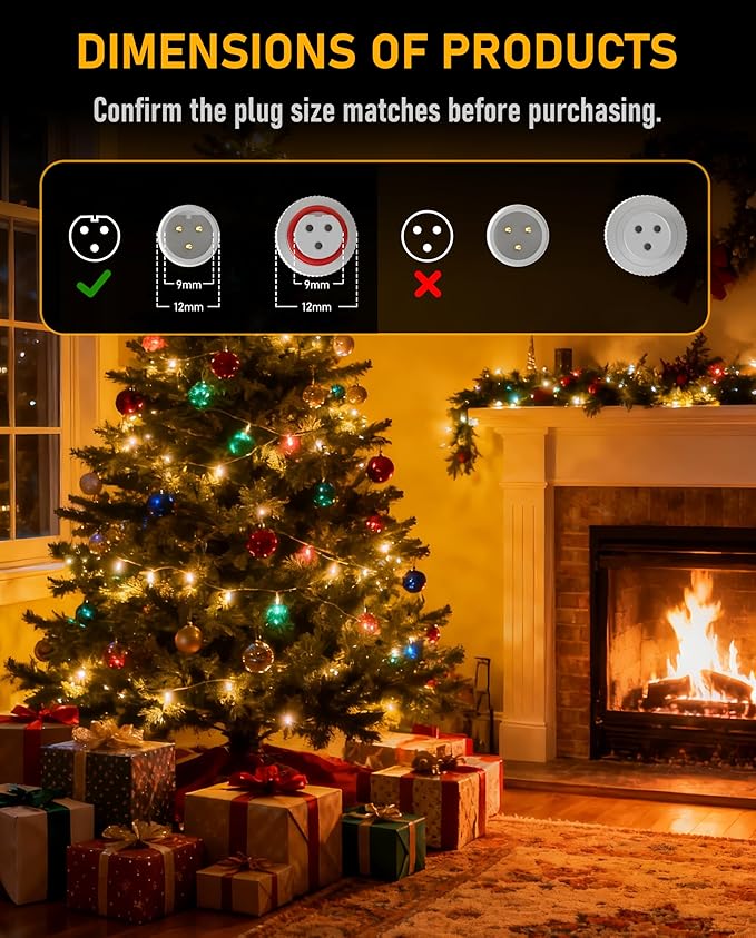 16FT Extension Cable for Govee Permanent Outdoor Lights (H705A-H706C), IP68 Waterproof 3-Pin Extension Cord, 22AWG Pure Copper Wire, Expand Holiday Lighting for Christmas, New Year, Roof