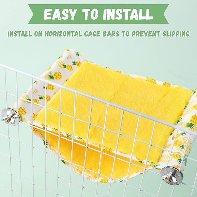 Mygeromon Bird Bed Hammock for Cage Parakeet Sleeping Hut Winter for Parrot/Budgie/Lovebird